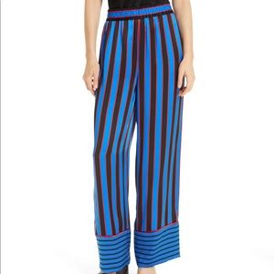 Alice + Olivia Benny Stripe Silk Pajama Pants
